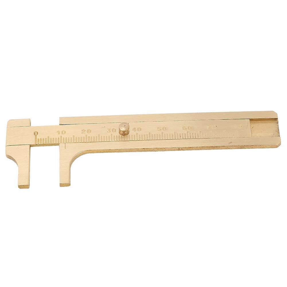 Measuring Tool Portable  Solid Copper Vernier Caliper 0-80mm Caliper Ruler For Archaeology