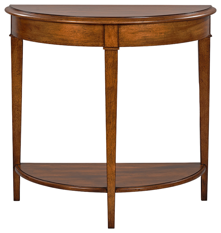 Classic Demi Lune Console   Walnut Finish   Transitional   Console Tables   by English Georgian America  Houzz