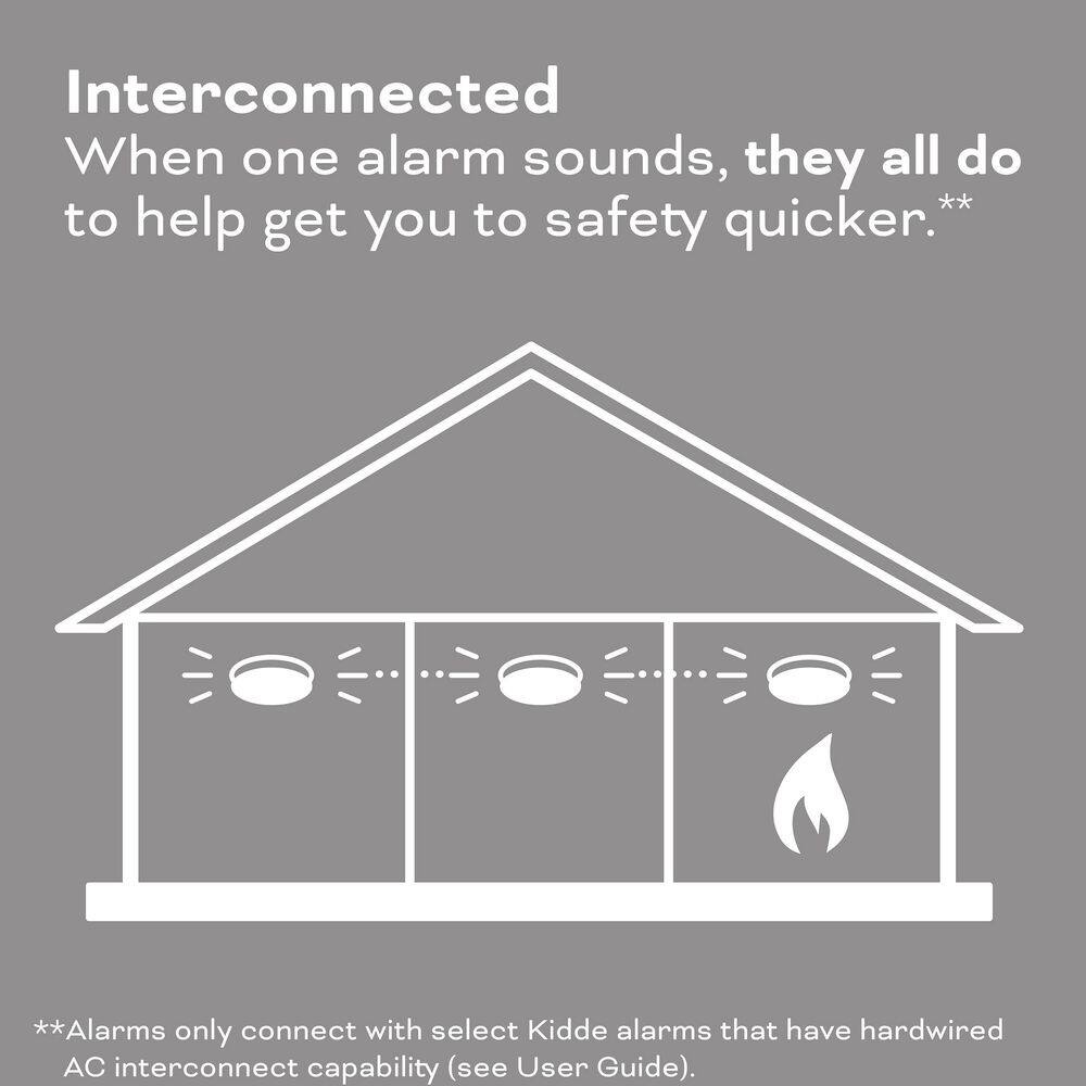 Kidde Code One Hardwired Interconnectable Smoke  Carbon Monoxide Detector with AA Battery Backup 21032251