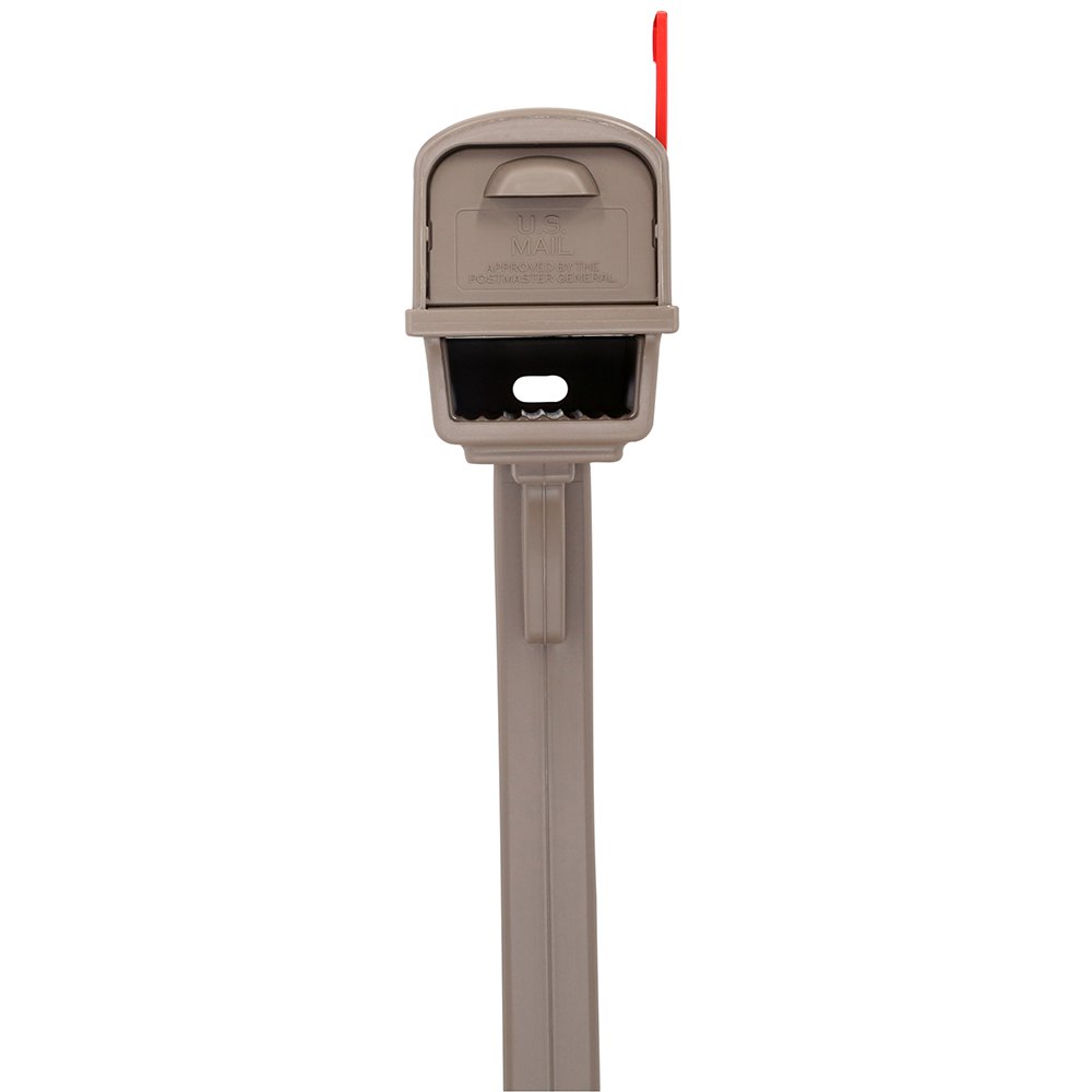 Gibraltar Gibraltar Gentry Plastic Post and Box Combo Mocha Mailbox w/Post 50 in. H x 11-1/2 in. W x 21-3/4 in. L