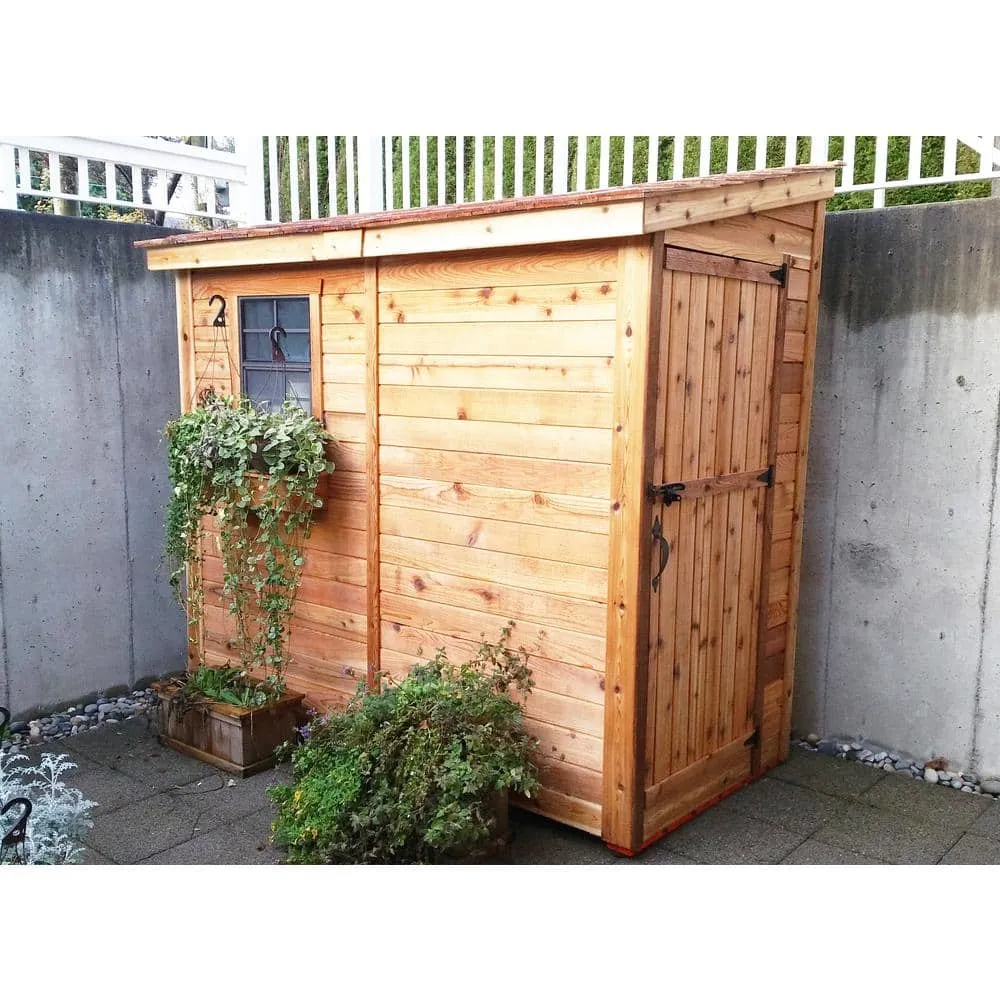 Outdoor Living Today Spacesaver 8 ft. x 4 ft. Western Red Cedar Single Door Shed SS84