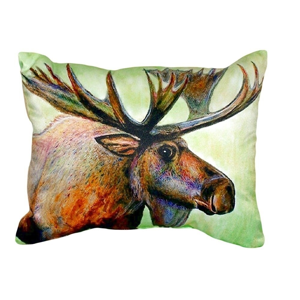 Moose No Cord Throw Pillow