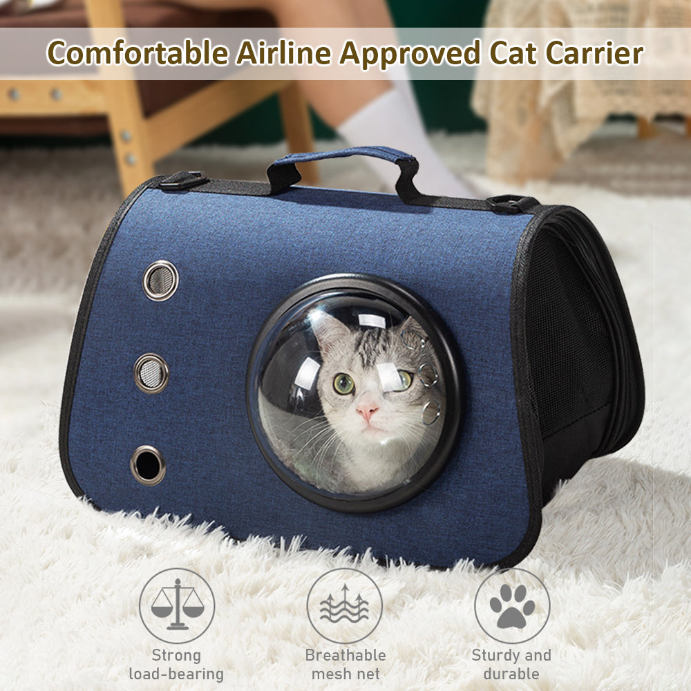 Airline Approved Cat Carrier Comfortable Pet Travel Carrier Shoulder Bag Handbag for Cats Small Dogs Under 13LBS