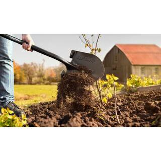Husky 47 in. L Fiberglass Handle Carbon Steel Digging Shovel with Grip 77416-944