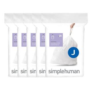 simplehuman 8 Gal. to 12 Gal. White Code J Liners (100-Count) CW0169CP