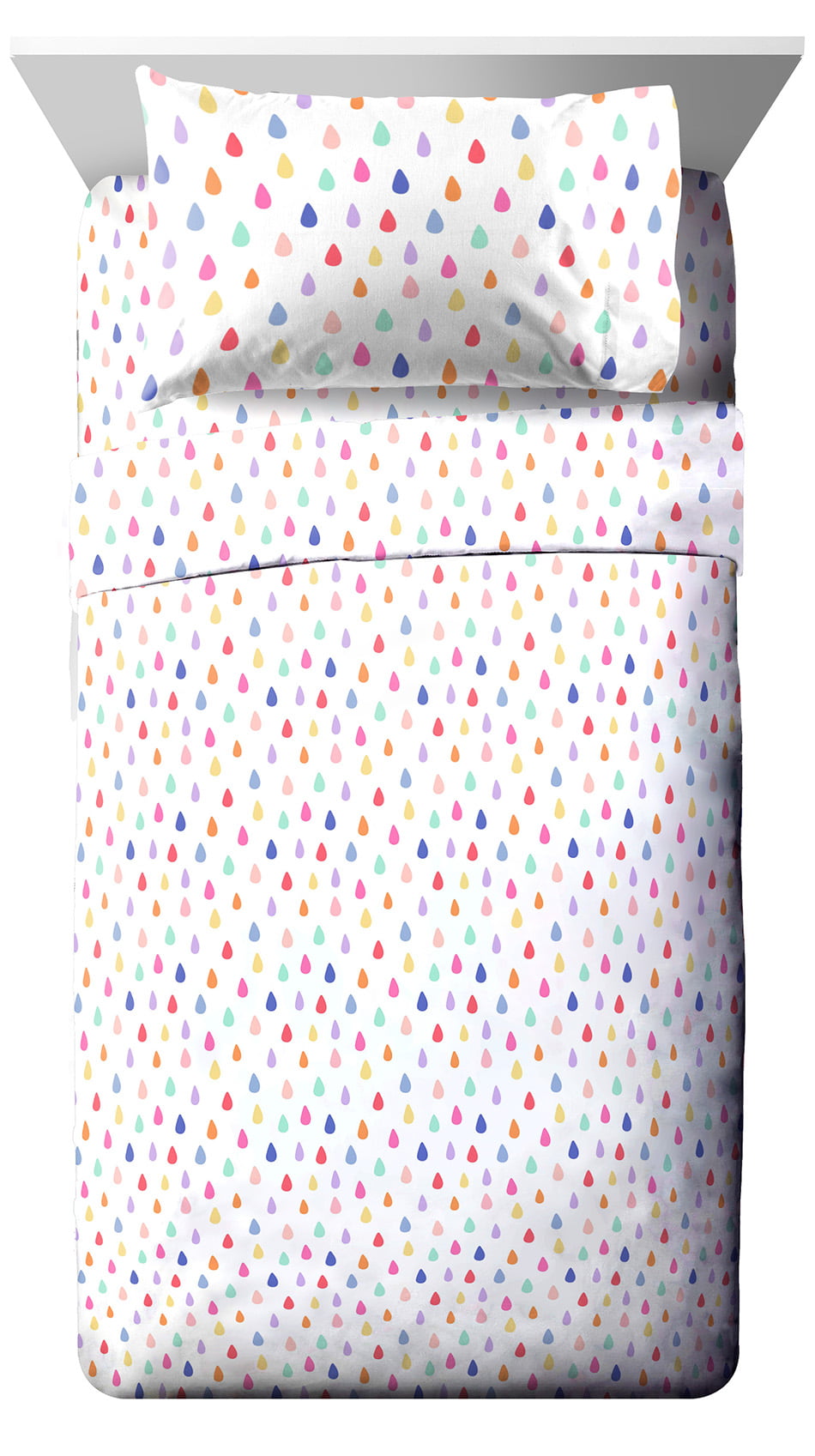 Jay Franco Unicorn Rainbow 5 Piece Full Kids Bed Set， 100% Microfiber， Pink