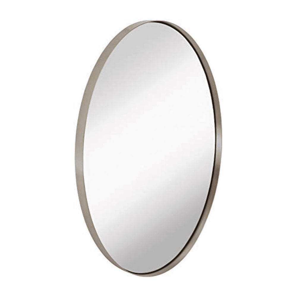 Contemporary Brushed Metal Wall Mirror