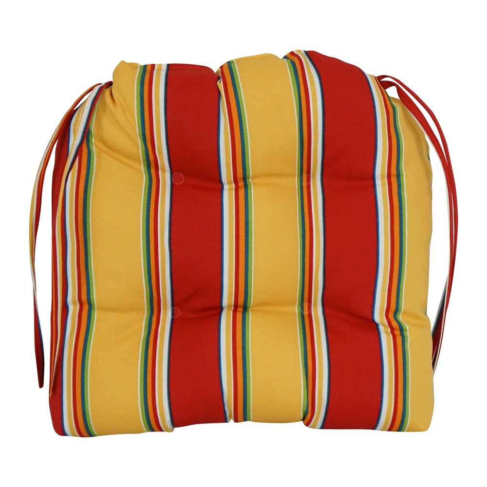 16 inch Rounded Back Tufted Indoor/Outdoor Chair Cushions (Set of 4)   16\