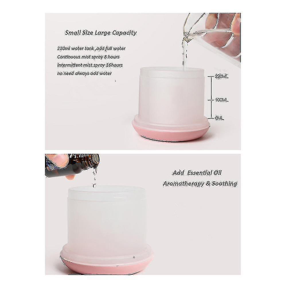 220ml Aroma Humidifier Cute Penguin Usb Air Diffuser For Home (pink)