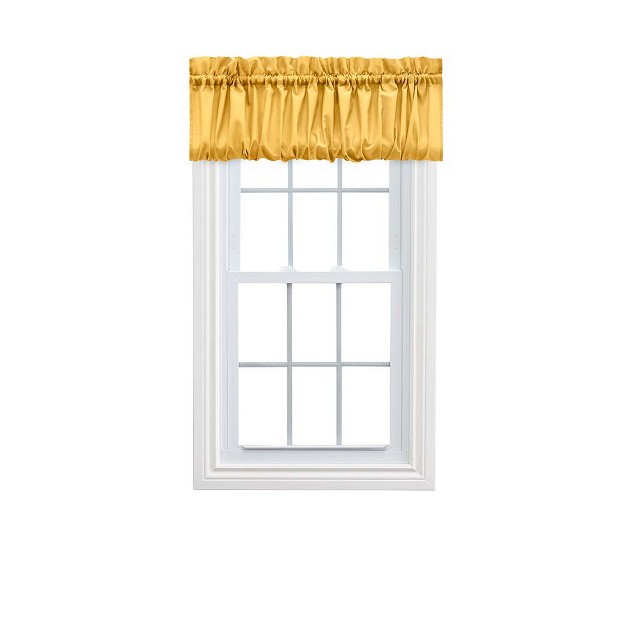 Rod Pocket High Quality Fabric Solid Color Window Balloon Valance 60 quot x15 quot Yellow