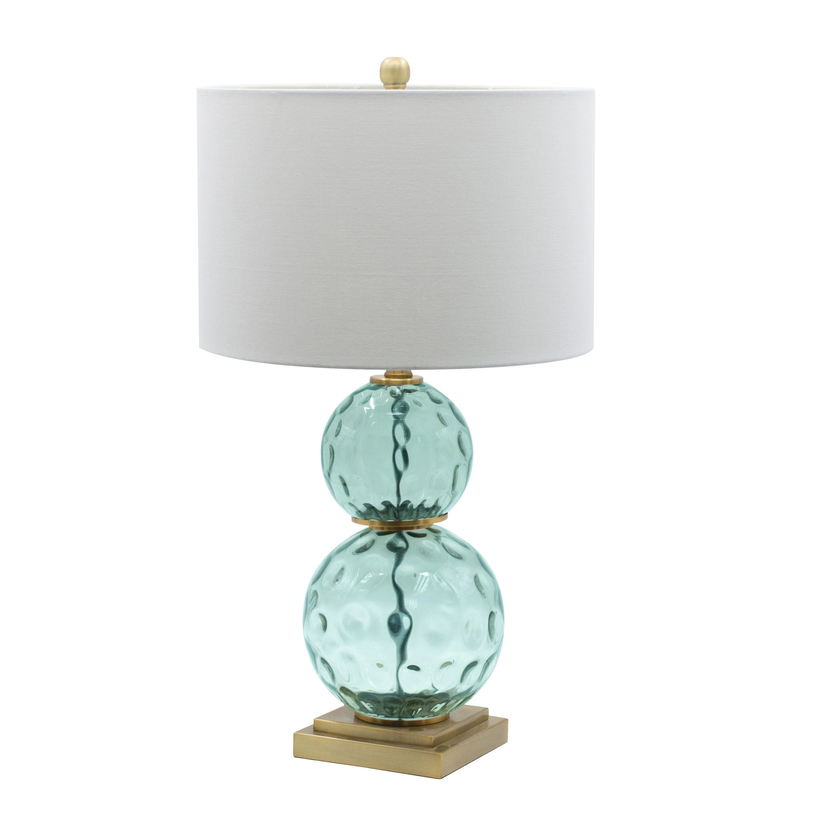 AandB Home Stack Globe Table Lamp with Dimple Glass Square Base