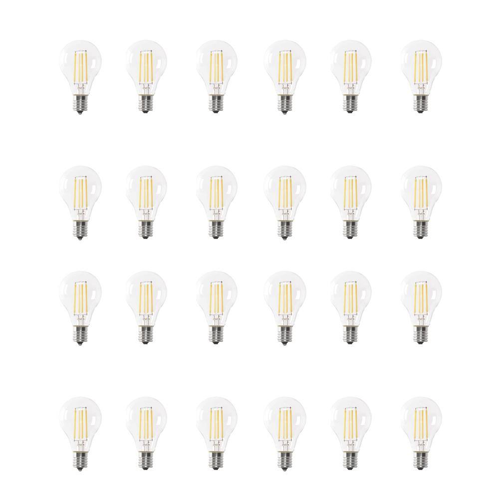 Feit Electric 75-Watt Equivalent A15 Intermediate-Base Dimmable Filament Clear Glass LED Ceiling Fan Light Bulb in Soft White(24-Pack) BPA1575N827FIL212