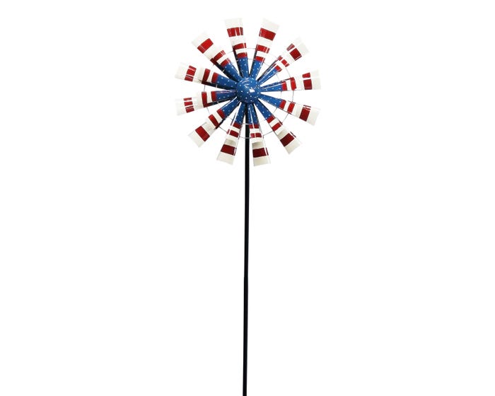 Alpine Small Patriotic Metal Windmill NCY328S