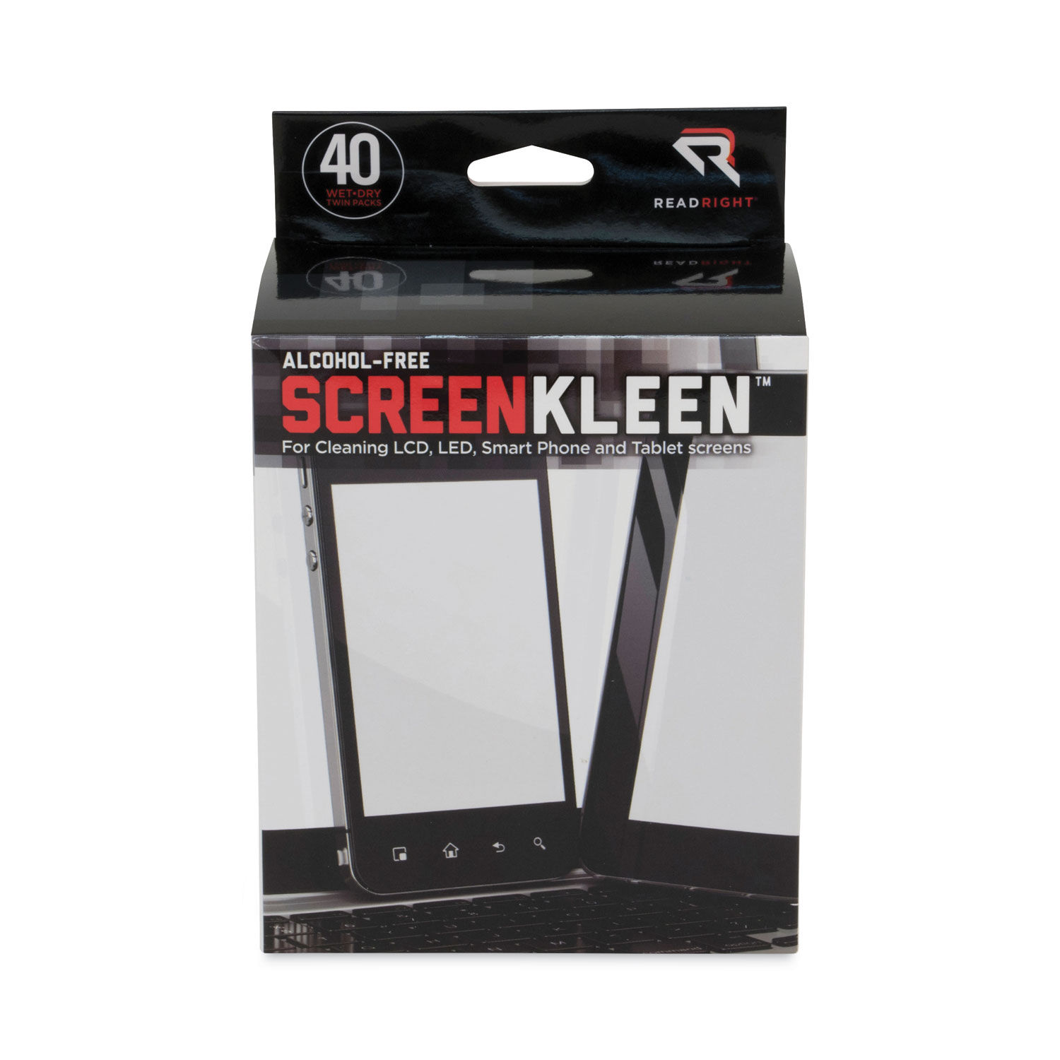 ScreenKleen Alcohol-Free Wet Wipes by Read Rightandreg; REARR1391