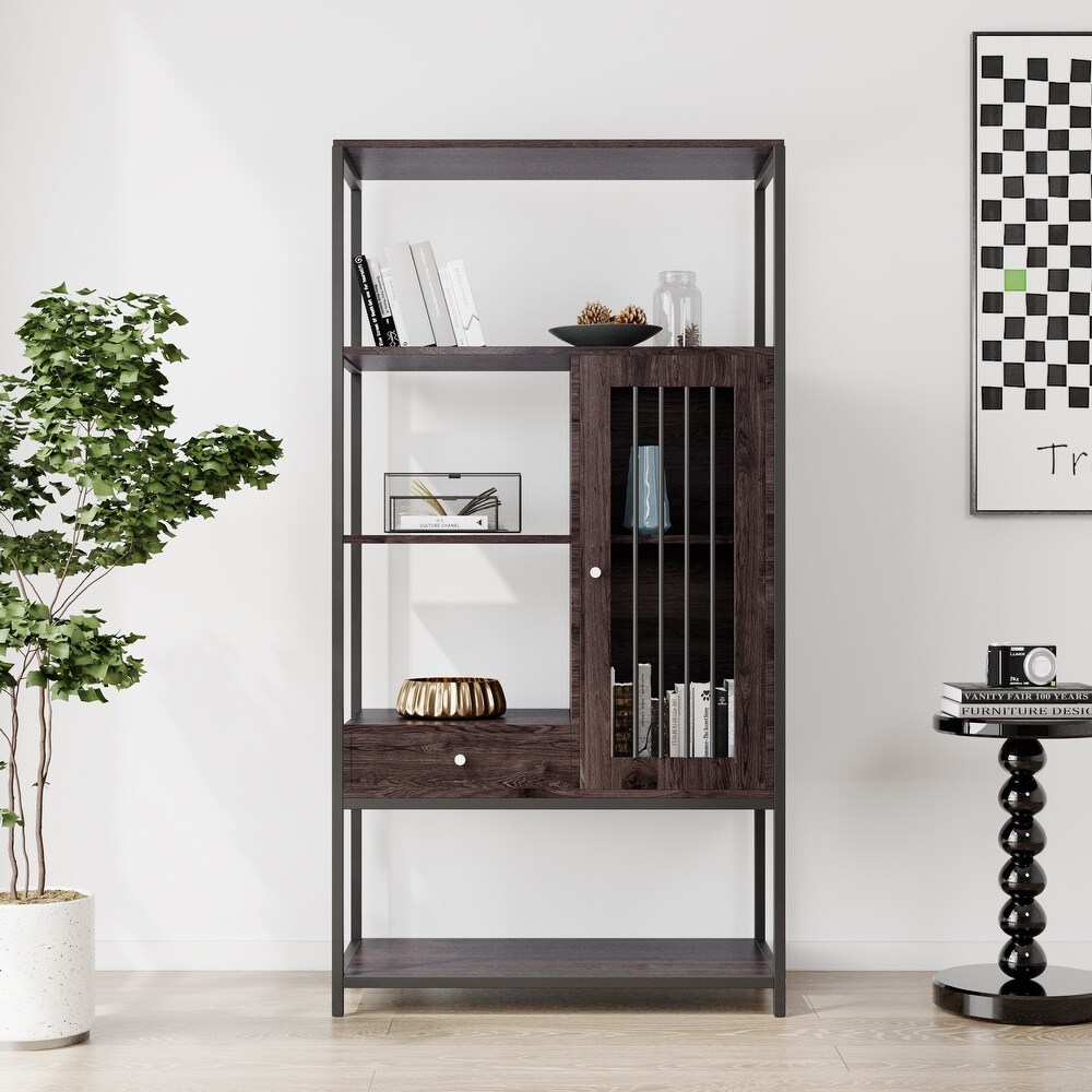 5 Tier Home Office Bookcase and Bookshelf