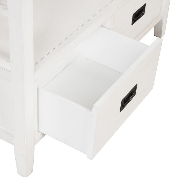 Console Table with 4 Drawers and 1 Storage Shelf for Living Room