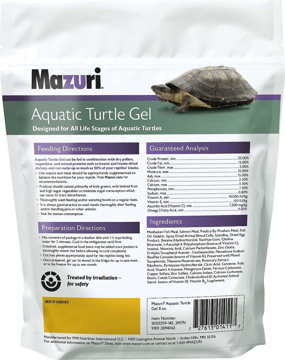 Mazuri Aquatic Turtle Gel， 8-oz bag