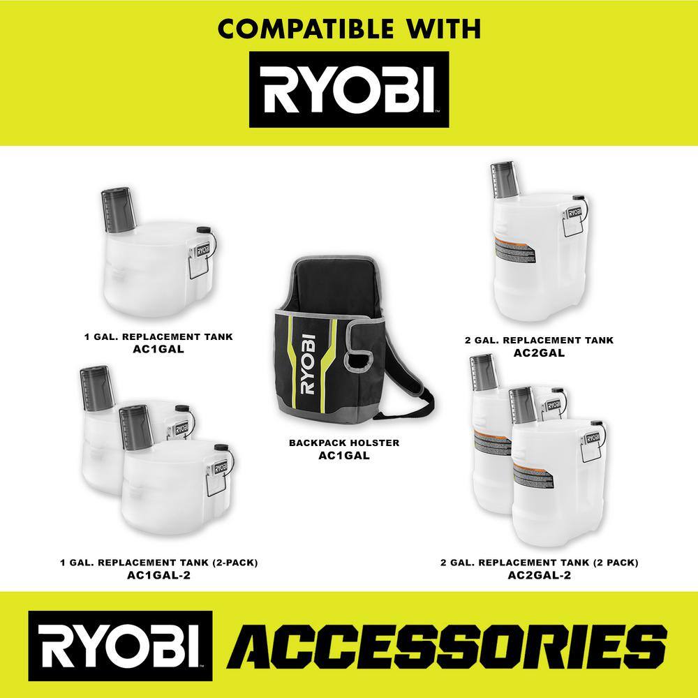 RYOBI ONE+ 18V Cordless Battery 1 Gal. Chemical Sprayer (2-Tool) with (2) 1.3 Ah Batteries and (2) Chargers P2810-CMB1