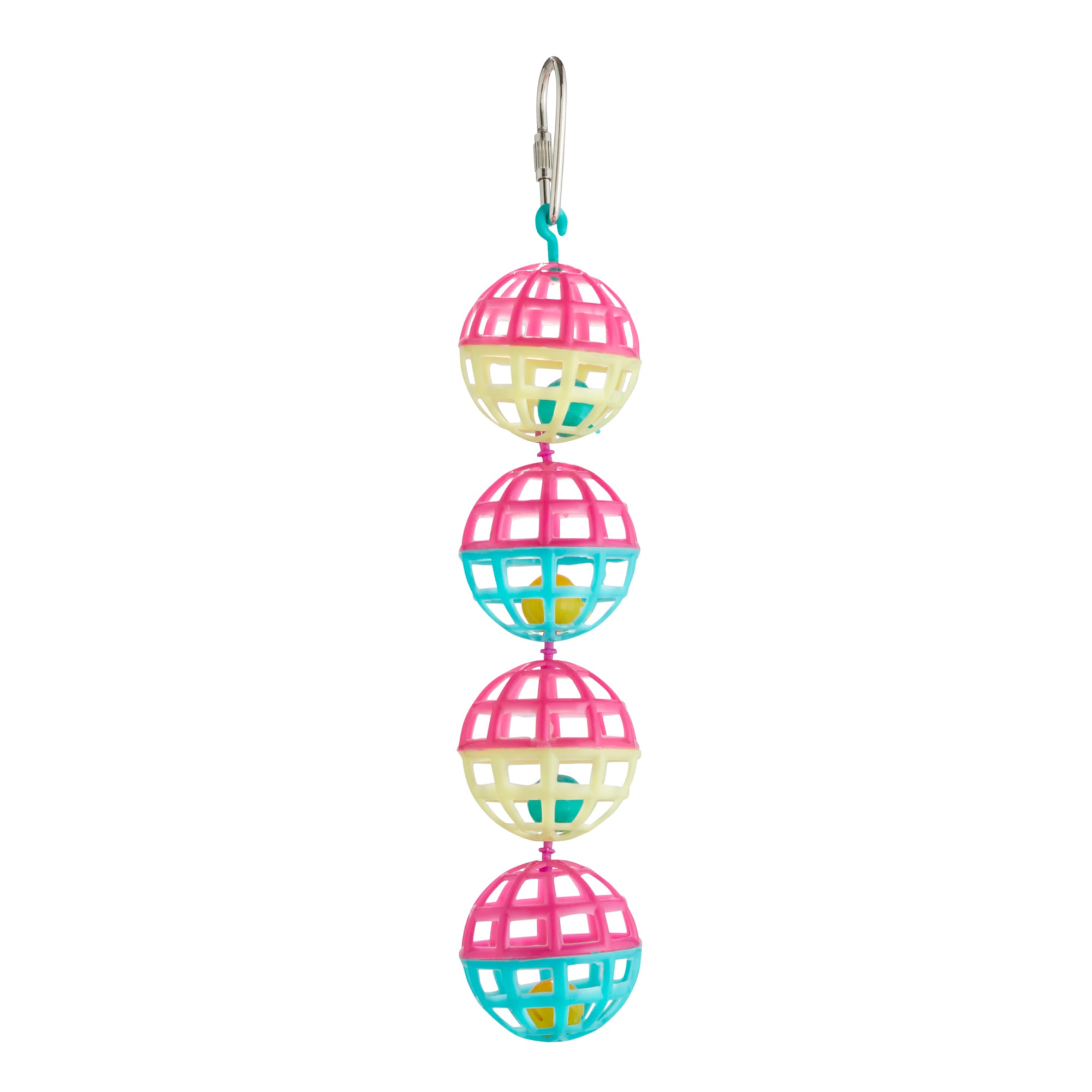 You  Me Jingle Lattice Balls Noisemaking Bird Toy， Small