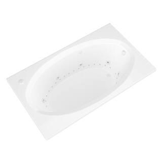 Universal Tubs Imperial 5 ft. Rectangular Drop-in Whirlpool and Air Bath Tub in White HD4260VDR