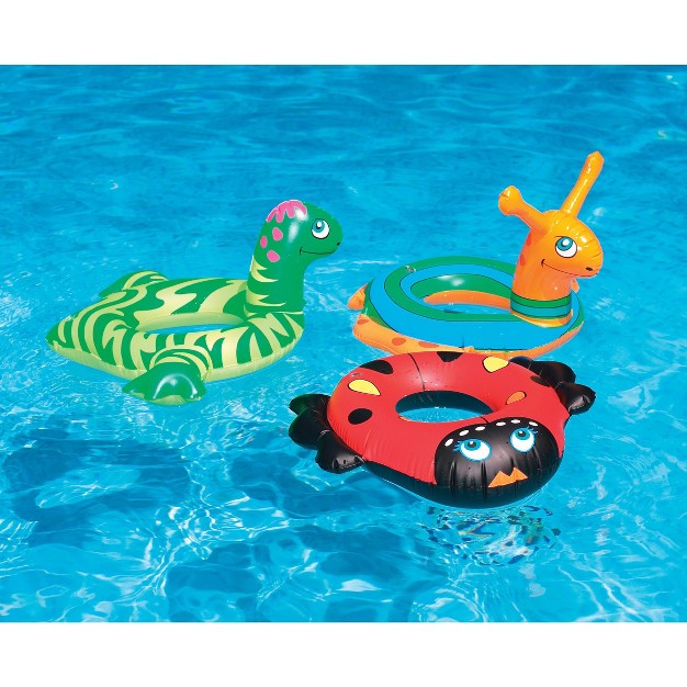 Snail Inflatable Children x27 s 1 person Swimming Pool Ring Tube Pool Float Orange blue