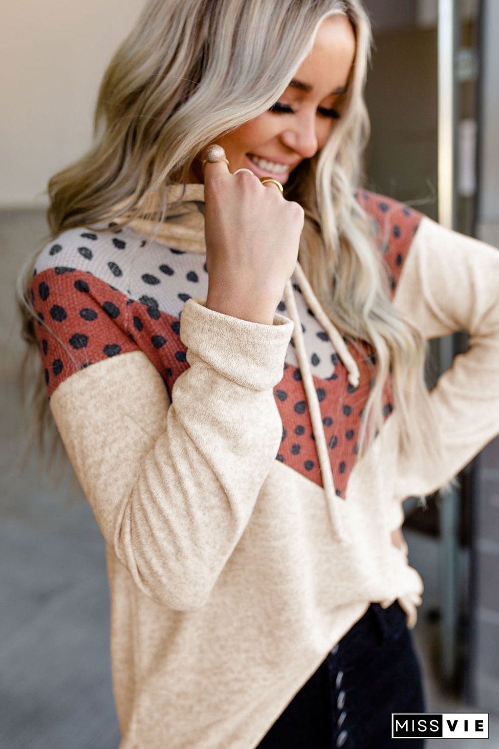 Cheetah Chevron Color Block Hoodie