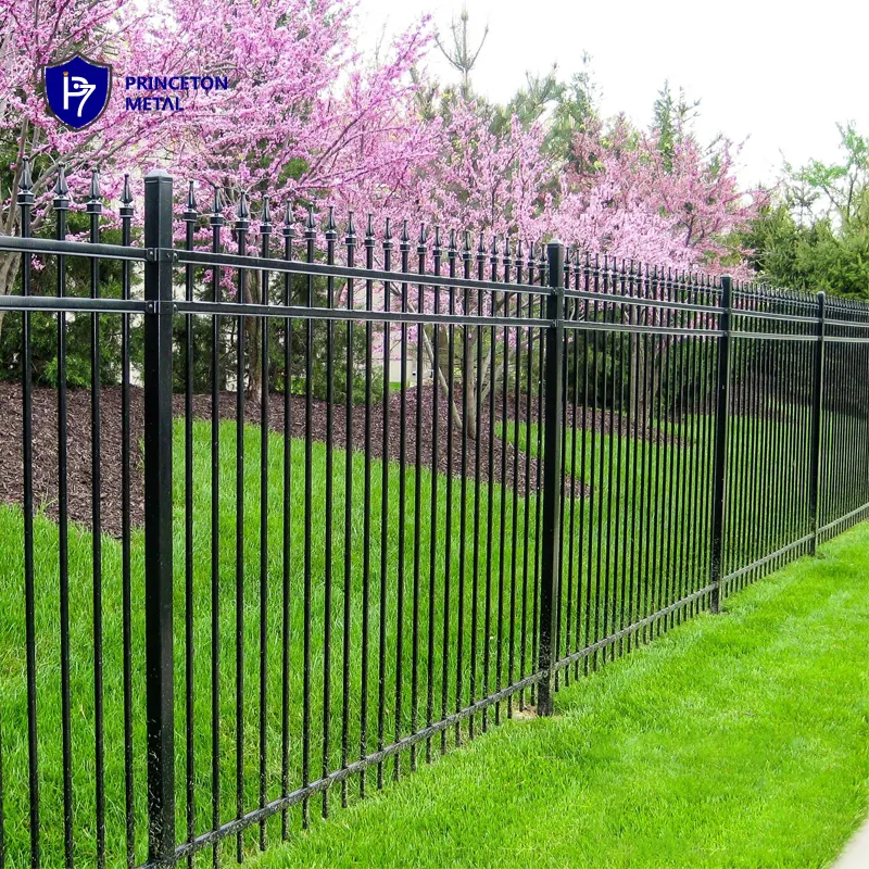 Factory supply customized Residential garden Aluminum Fence/ Black Metal Fence/ Steel fencing for commercial