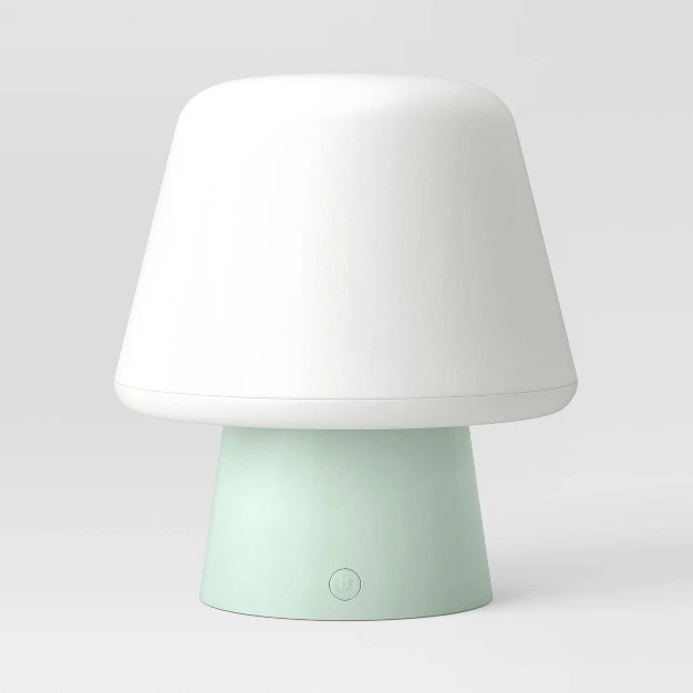 Portable Mushroom Lamp includes Led Light Bulb Green