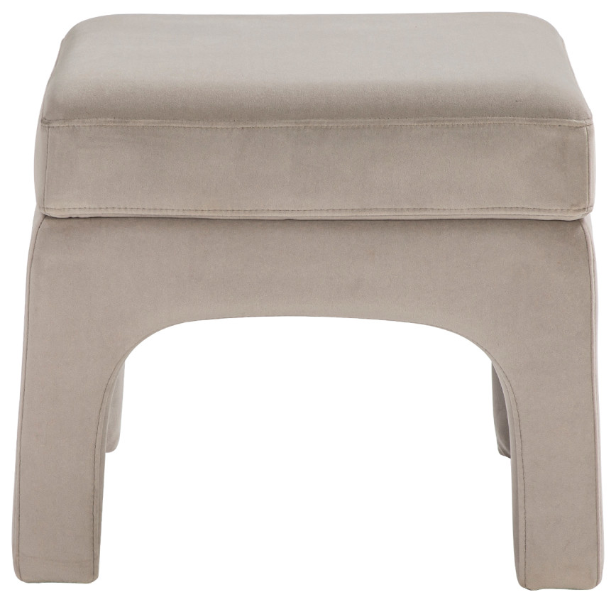 Gray Velvet Modern Stool  Liang  ampEimil Malcom   Transitional   Accent And Garden Stools   by Oroa   Eichholtz Furniture  Houzz