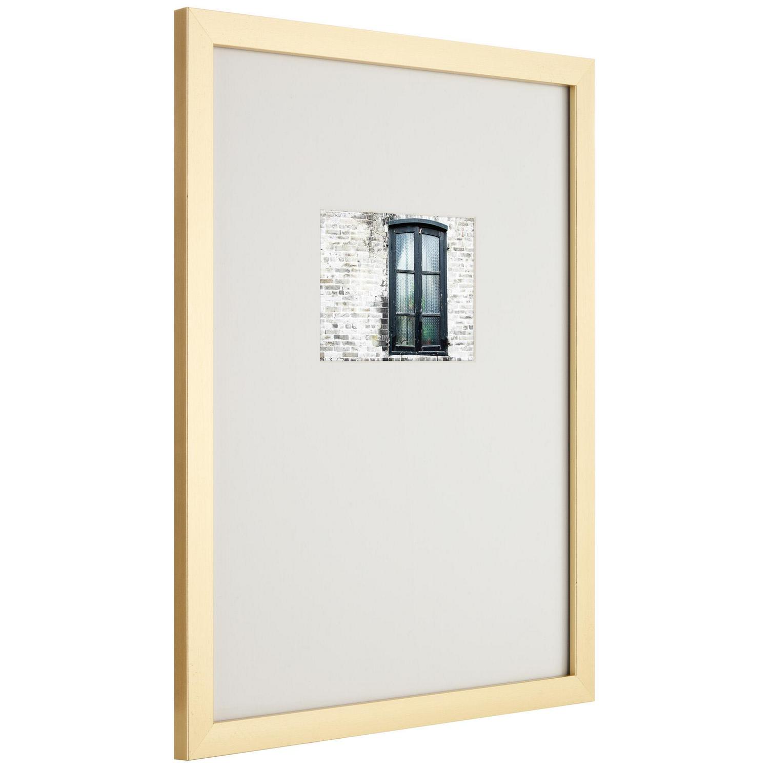 Instapoints 5 Piece Gallery Wall Picture Frame Set 16  x 20  Matted to 5  x 7  with Offset Mat and Hanging Template  Crowdfused