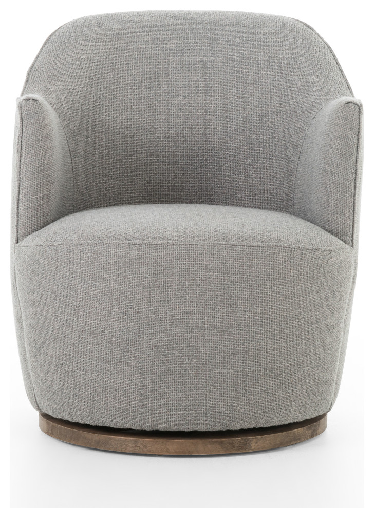 Adonis Swivel Chair Thames Slate   Transitional   Armchairs And Accent Chairs   by Rustic Home Furniture Deco  Houzz