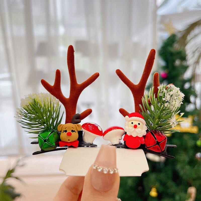 Reindeer Antlers Xmas Hair Clip