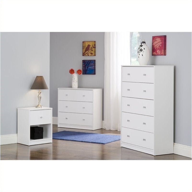 Pemberly Row 1 Drawer Nightstand in White