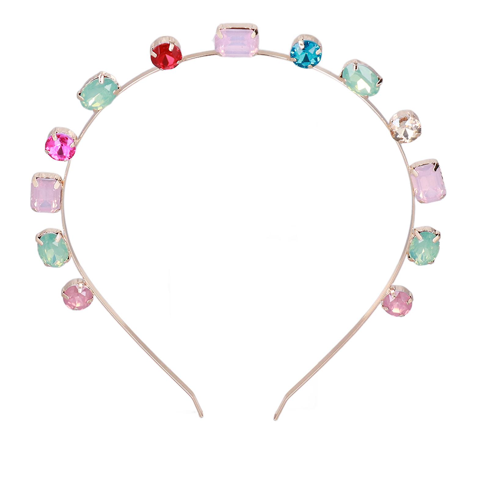 Rhinestone Headband Good Flexibility Shiny Beautiful Practical Exquisite Stylish Hairband Hair Accessorieslight Colorful