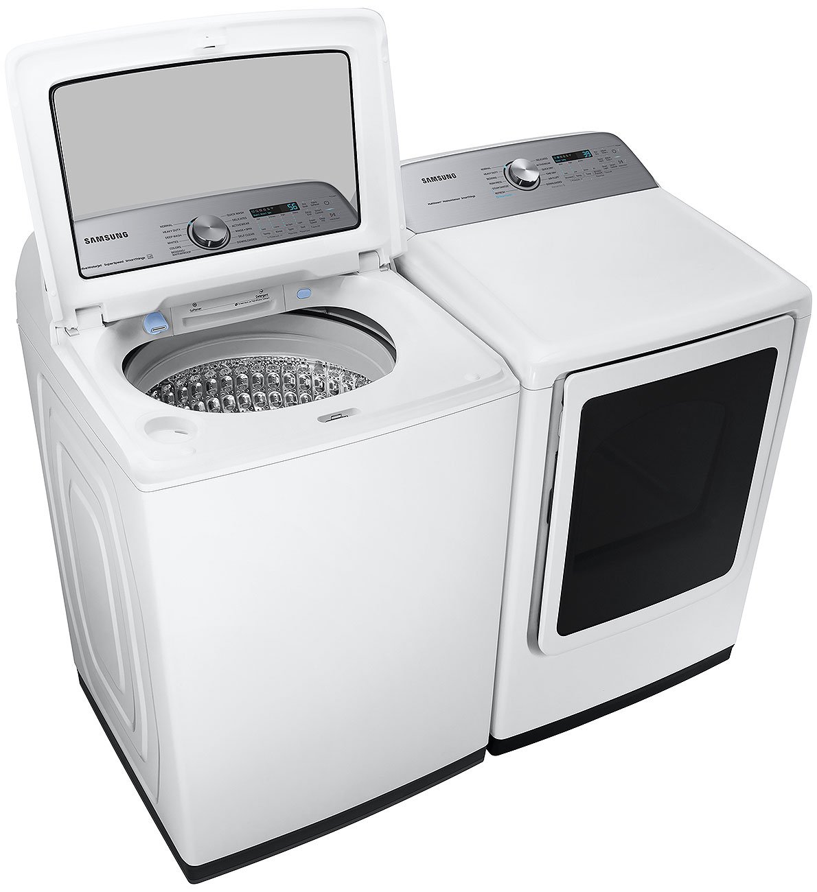  5.2 Cu. Ft. White Large Capacity Smart Top Load Washer With Super Speed Wash