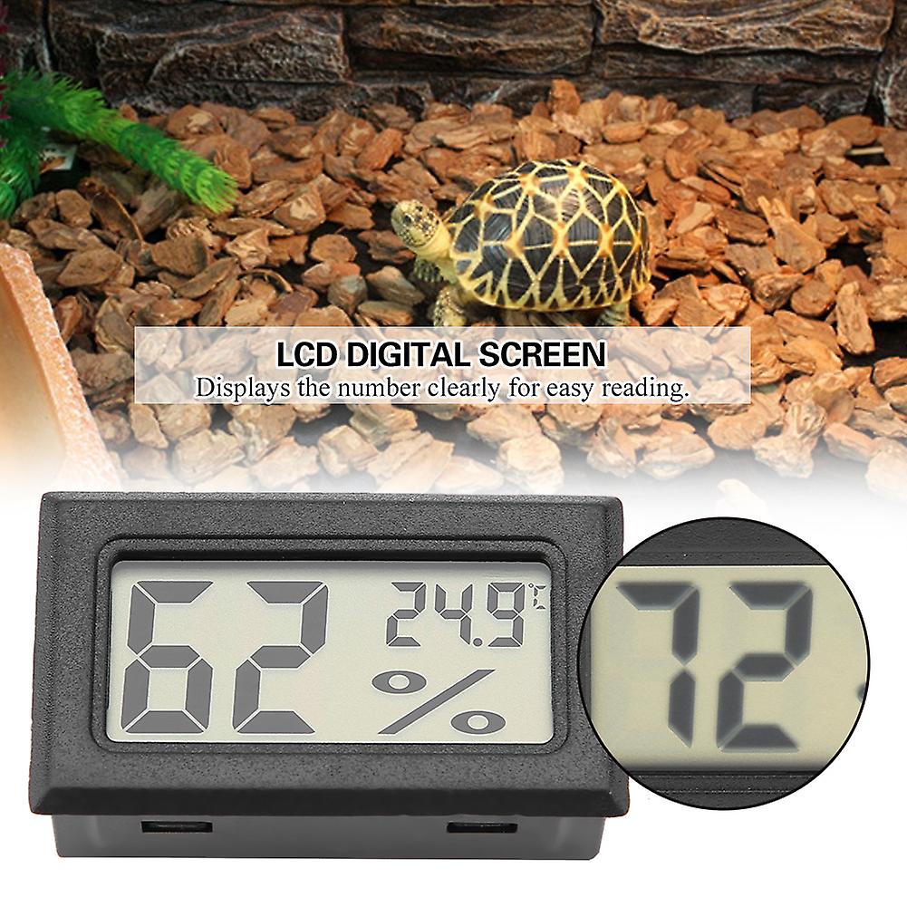 Embedded Digital Hygrometer Thermometer Humidity Temperature Monitor With Built In Probe Black