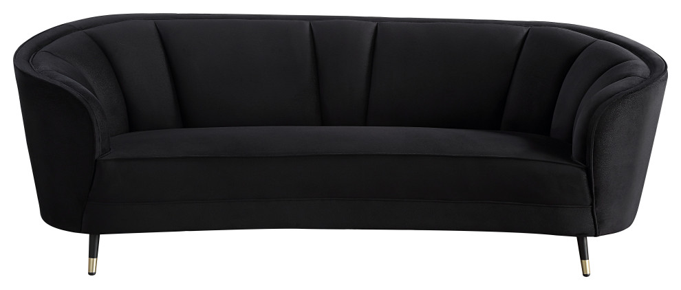 ACME Achim Sofa  Black Velvet   Midcentury   Sofas   by Acme Furniture  Houzz