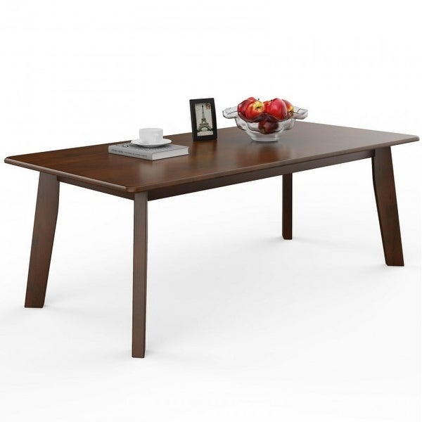 Rectangular Modern Wooden Coffee Table with Rubber Leg - 47'' x 23.5''x 17'' (L x W x H)