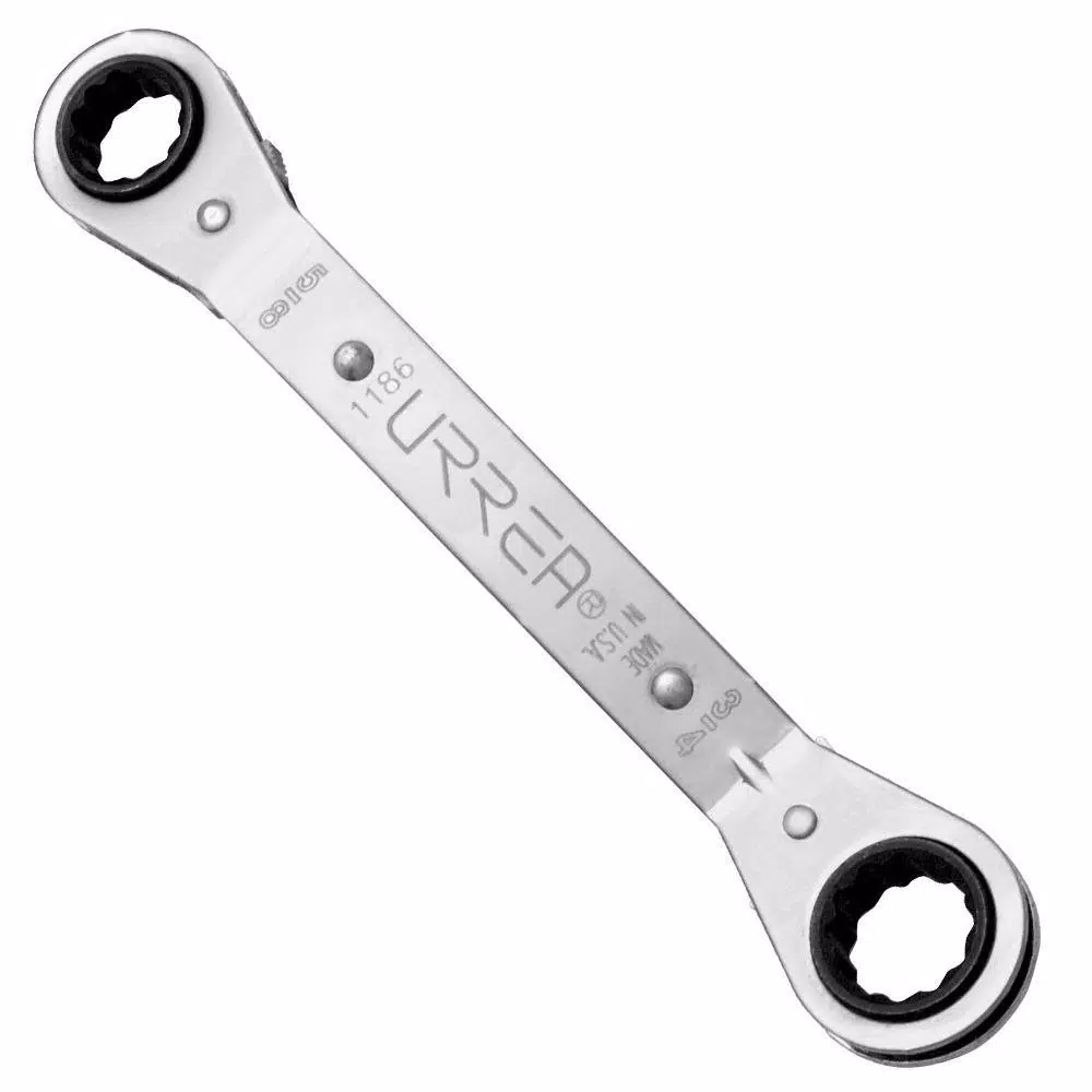 URREA 3/8 in. x 7/16 in. 12 Point Offset Box End Ratcheting Wrench and#8211; XDC Depot