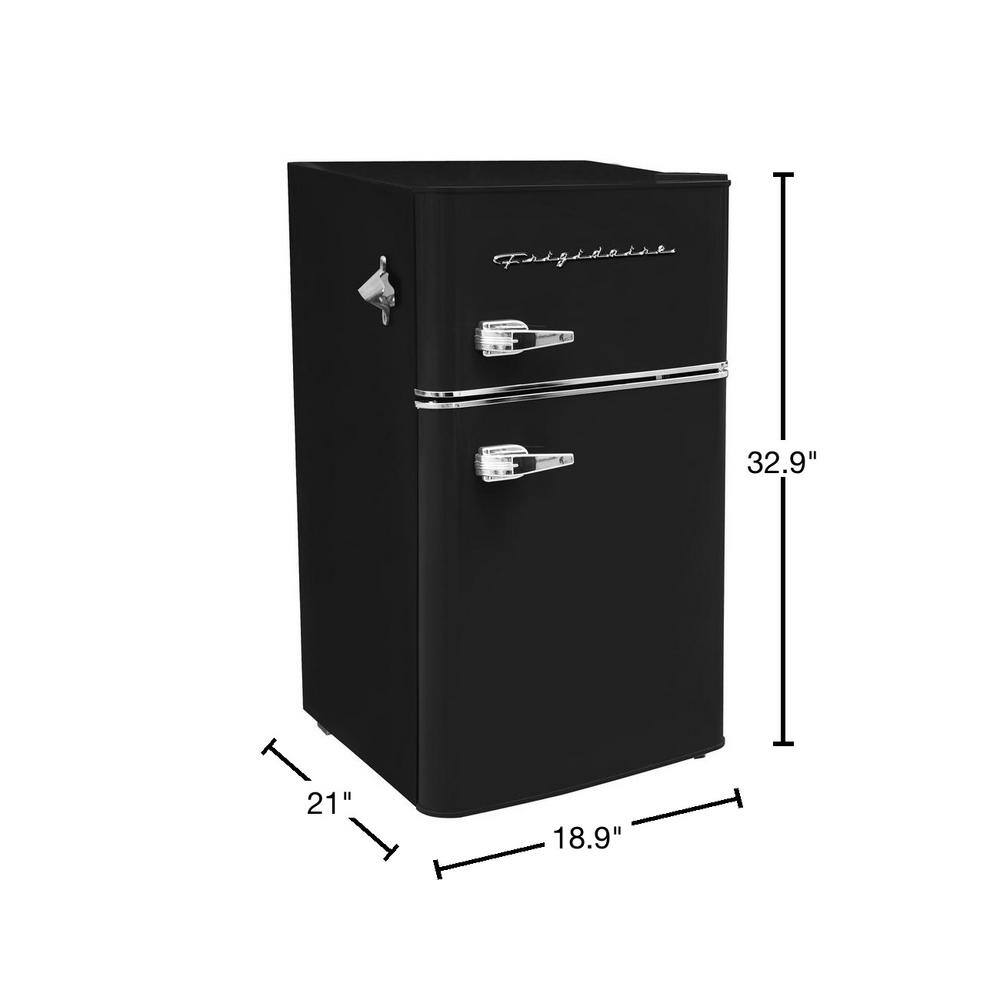 Frigidaire 3.2 cu. ft. 2 Door Retro Mini Fridge in Black EFR840-BLACKCOM