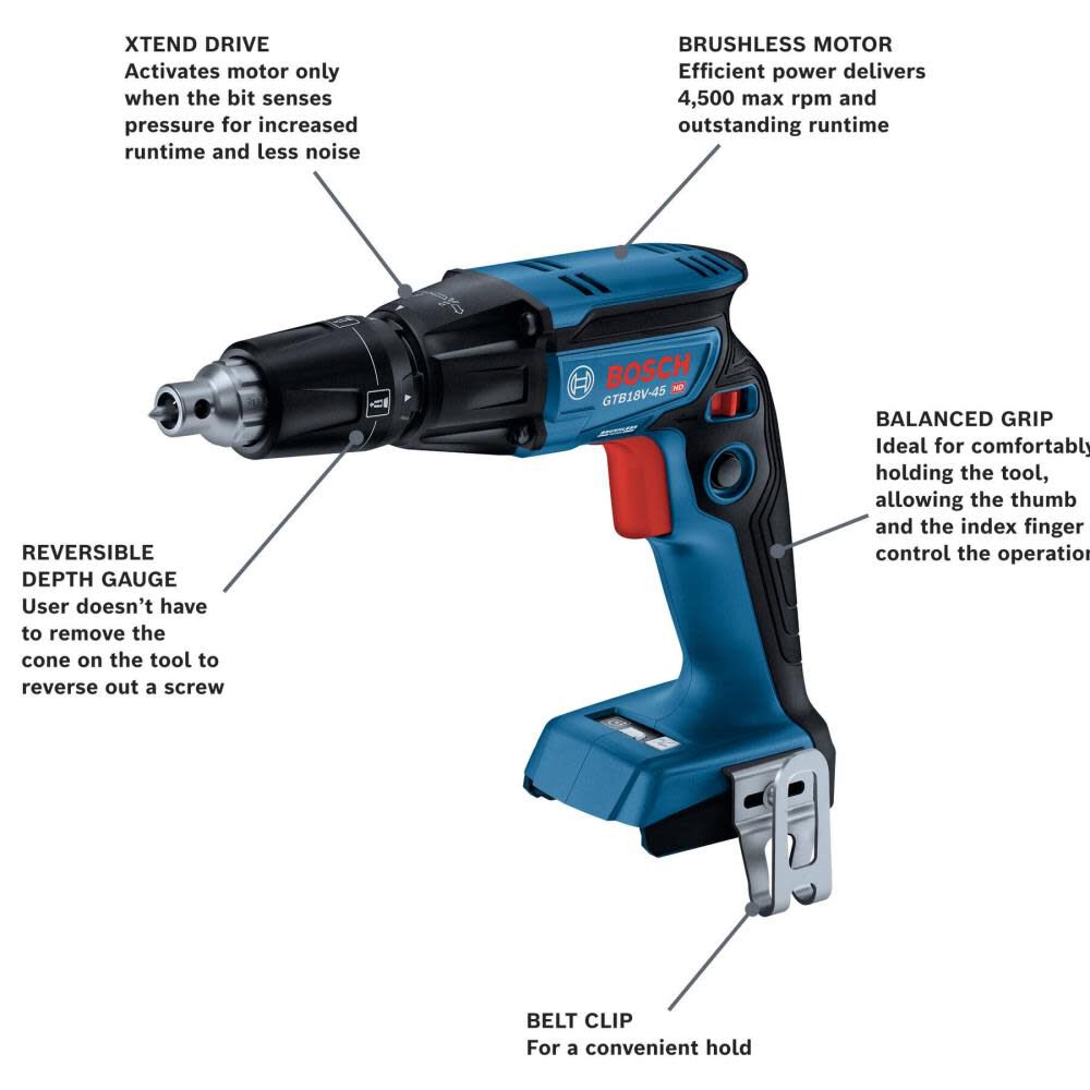 Bosch 18V Screwgun Brushless Bare Tool GTB18V-45N from Bosch