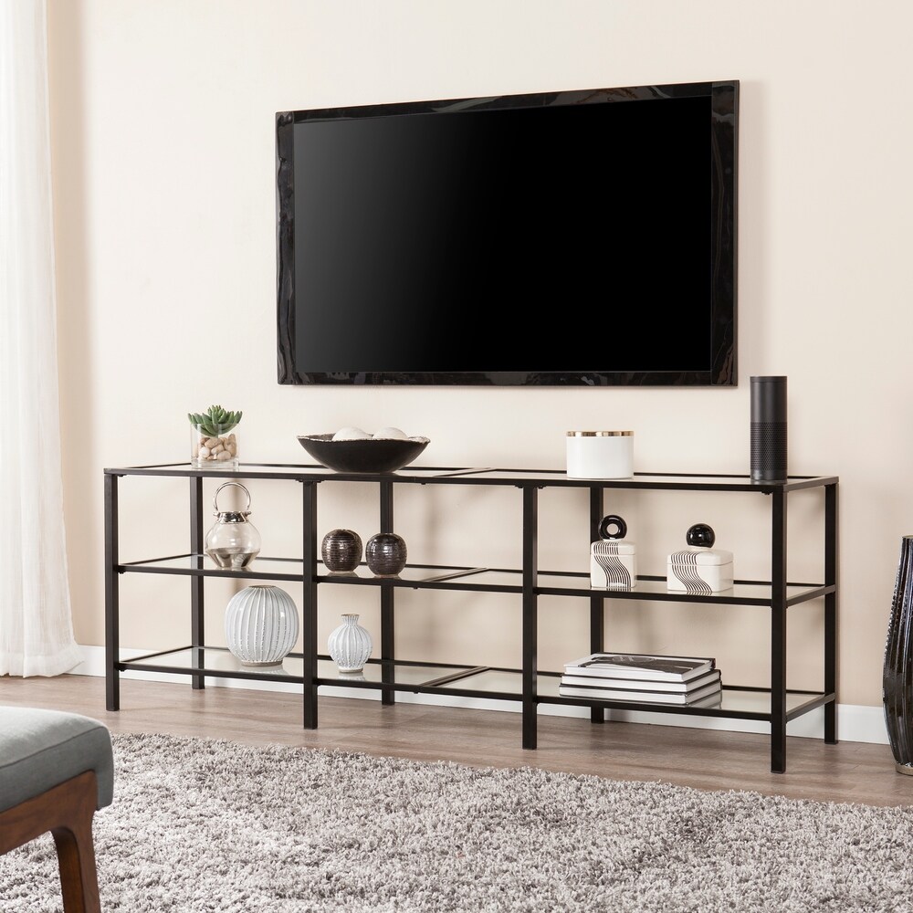 SEI Furniture Liberty Metal and Glass Media TV Stand for TV's up to 68\