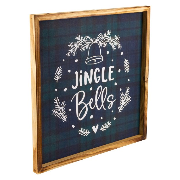 Plaid x27 jingle Bells x27 Christmas Wall Sign