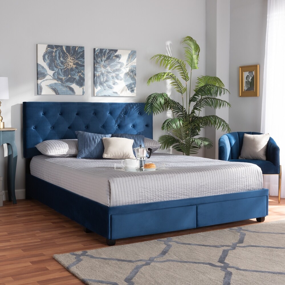 Caronia Modern and Contemporary Upholstered Platform Storage Bed