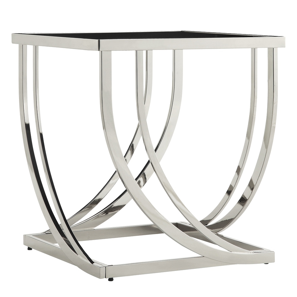 Anson Steel Arch Curved Sculptural Modern End Table by iNSPIRE Q Bold