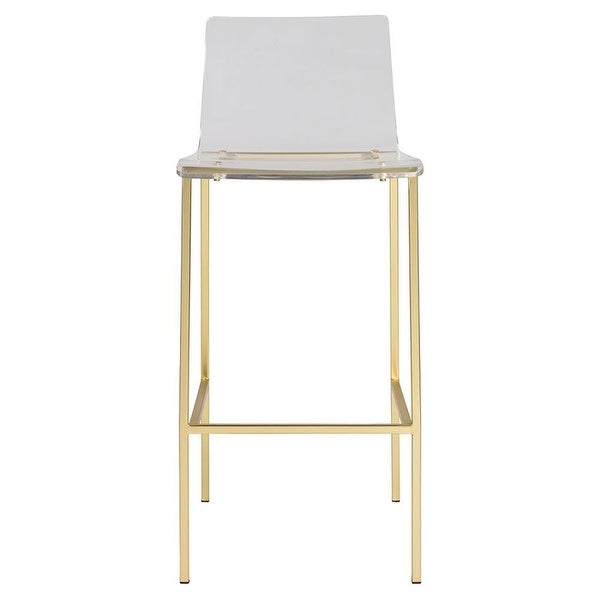 Sasha Counter Stool With Clear Seat and Golden Legs (Set of 3) - 35