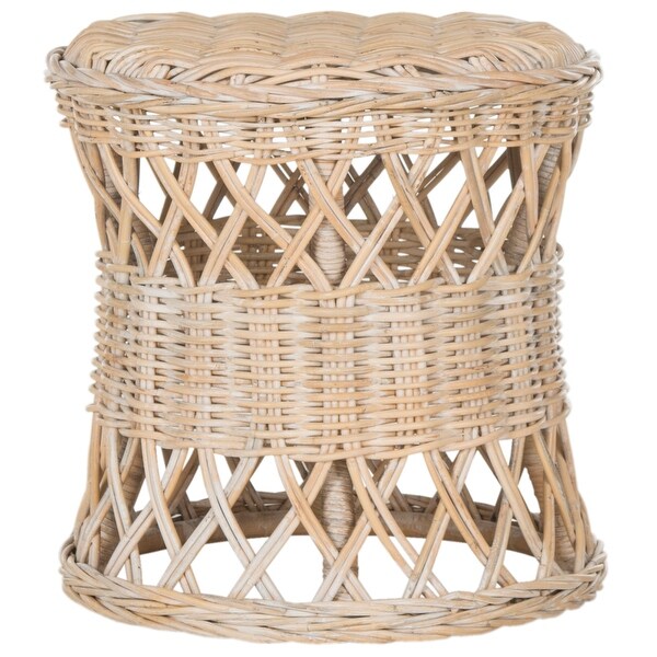 SAFAVIEH Desta Natural Rattan Round Table - 19.6