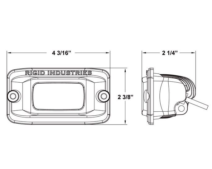 Rigid Industries SR-M Flush Mount Spot LED Light 9222