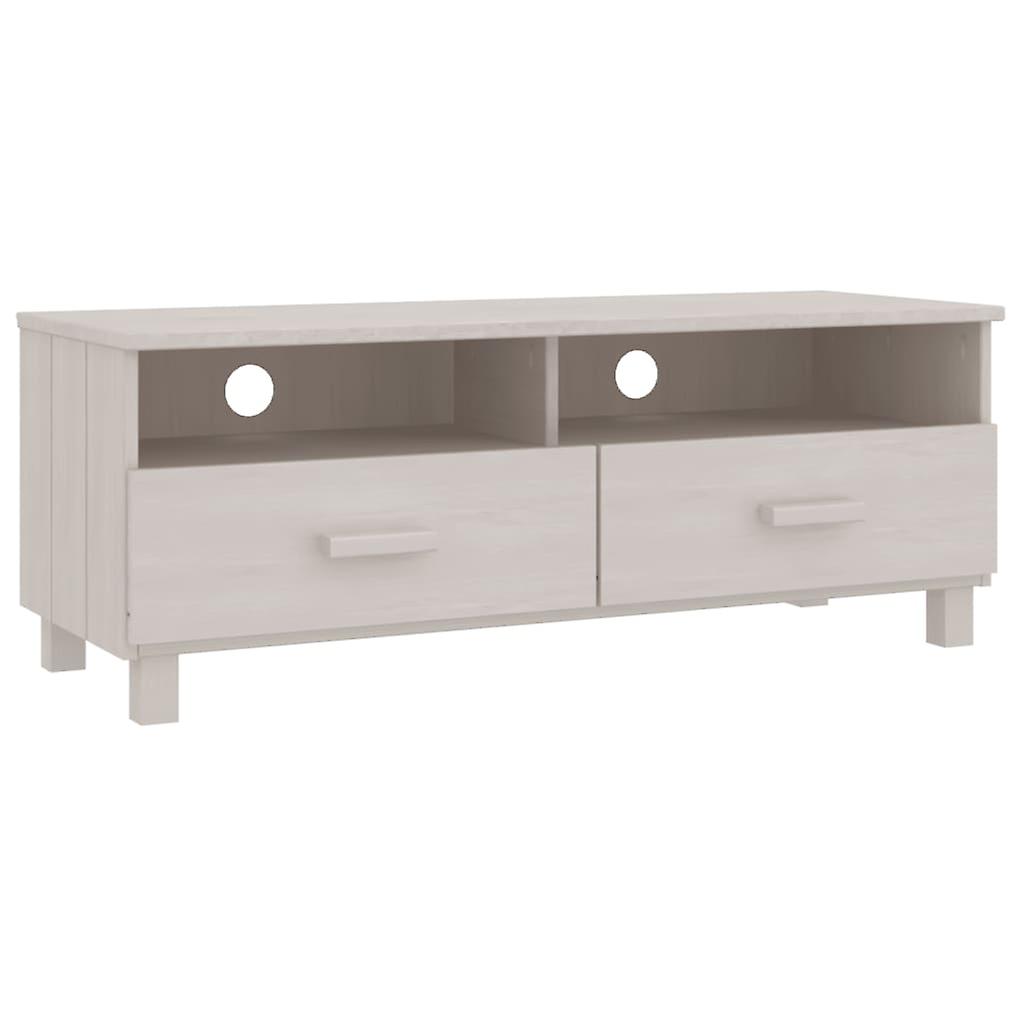 Tv Cabinet Hamar White 106x40x40 Cm Solid Wood Pine