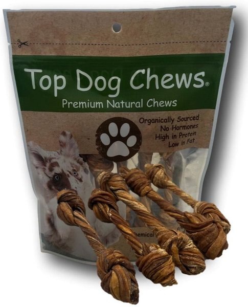 Top Dog Chews Beef Tripe Bones Natural Dog Treats， case of 5